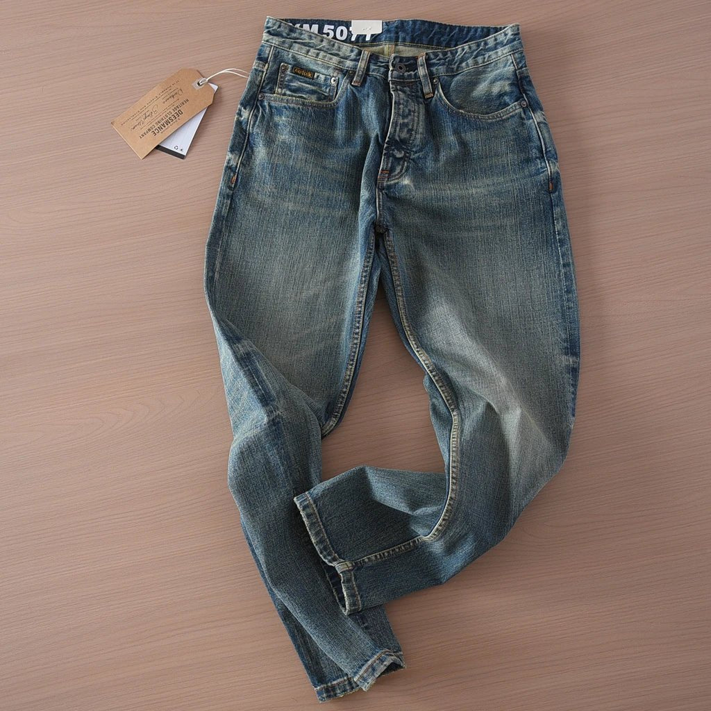 Washed streetwear style denim jeans - Antonios