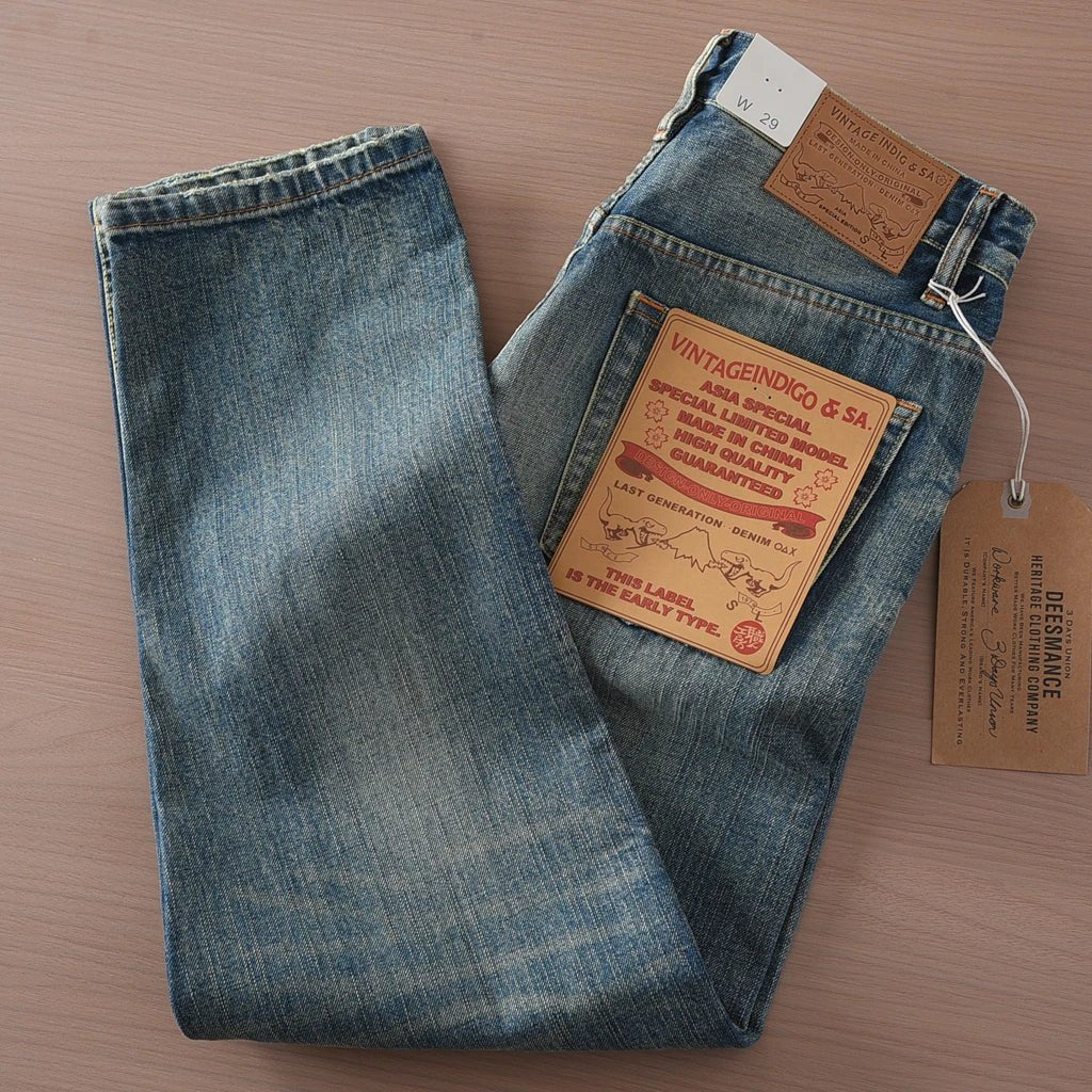 Washed streetwear style denim jeans - Antonios