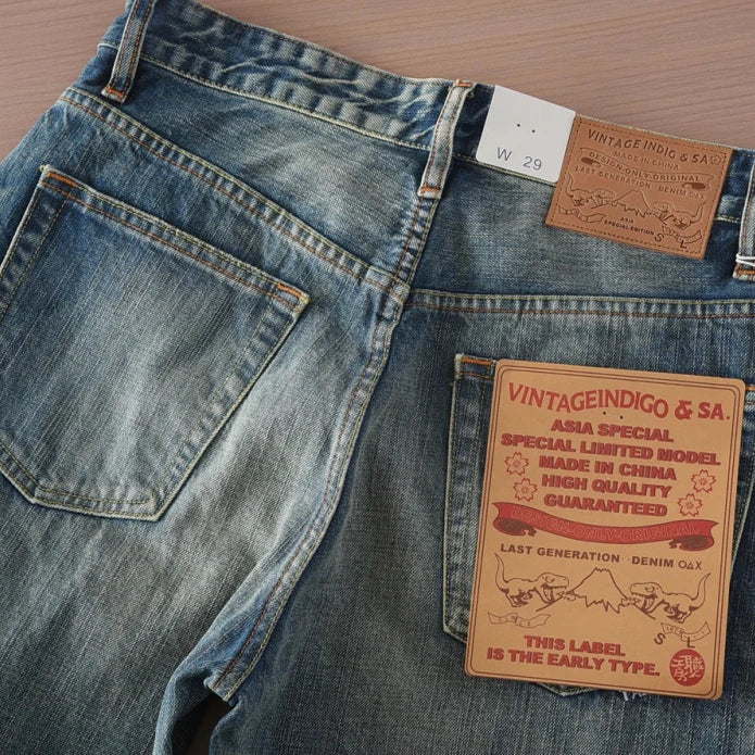 Washed streetwear style denim jeans - Antonios