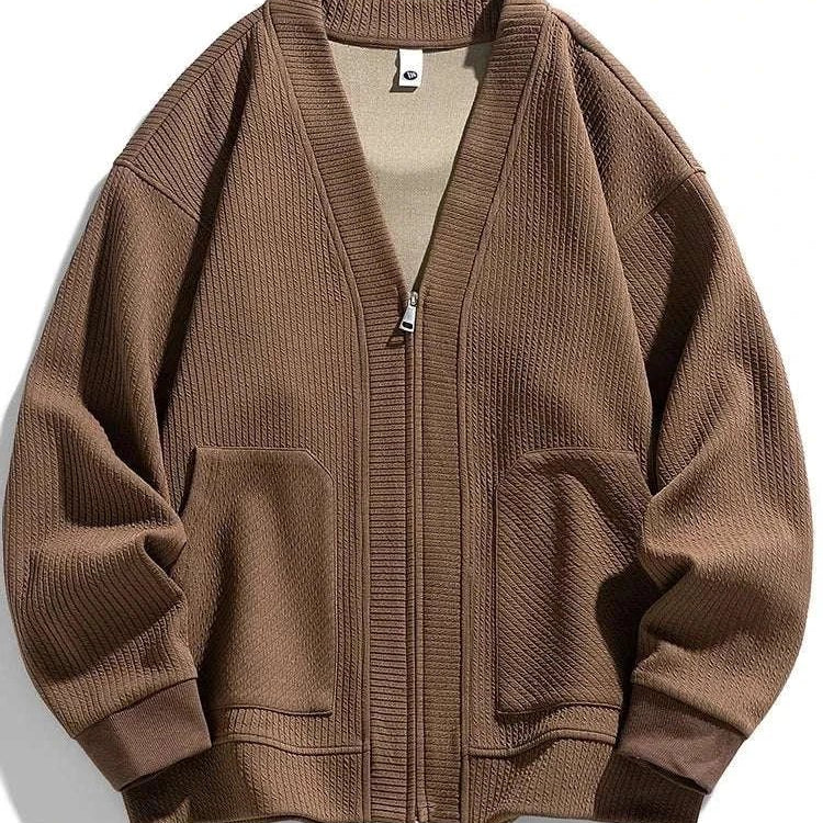 Winter cardigan sweater with zipper - Antonios