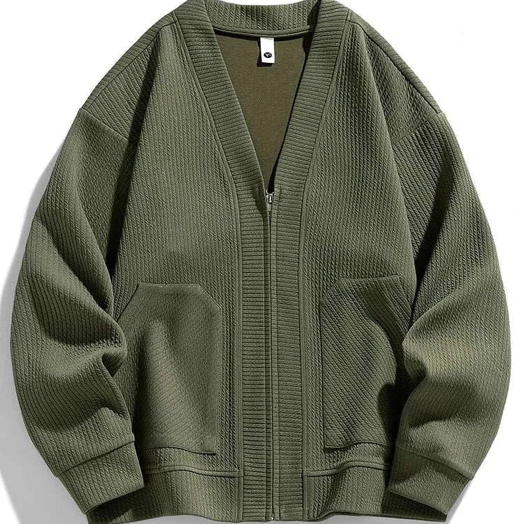 Winter cardigan sweater with zipper - Antonios