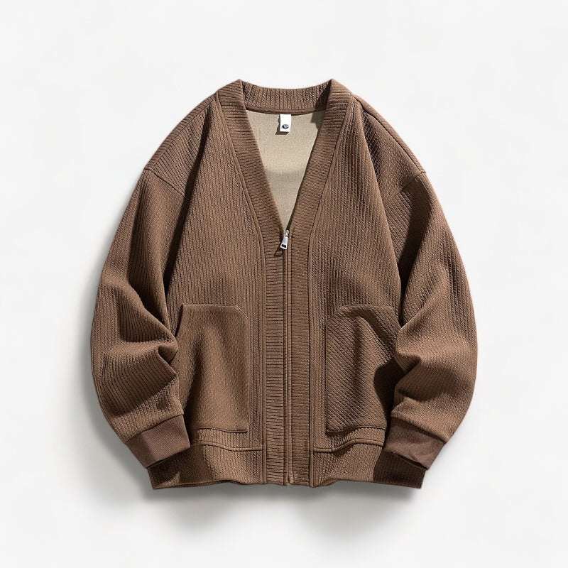 Winter cardigan sweater with zipper - Antonios