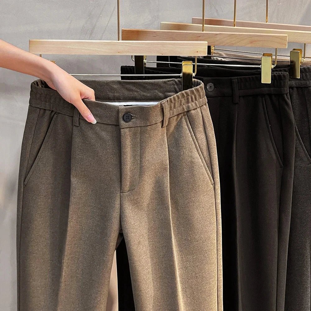 Winter korean pants with elastic waist - Antonios