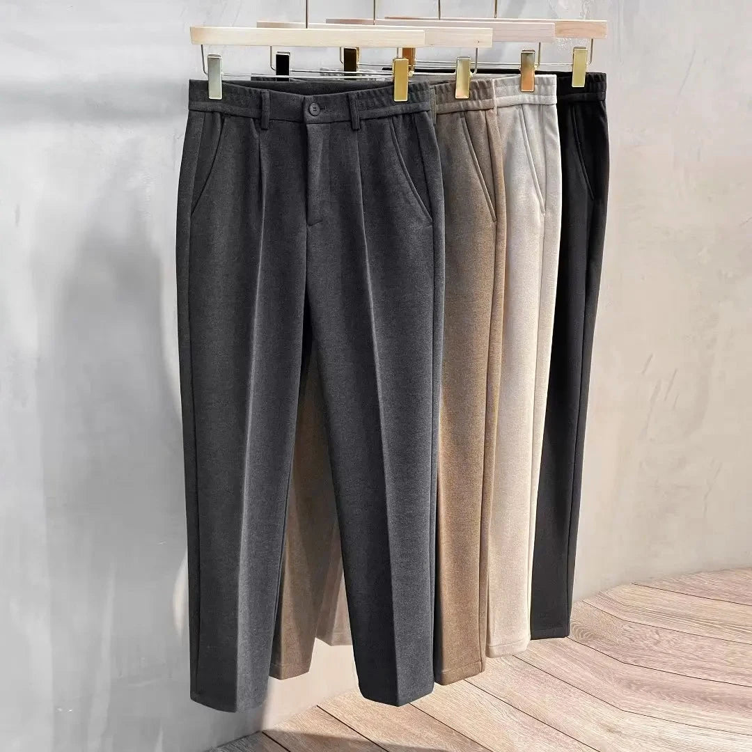 Winter korean pants with elastic waist - Antonios
