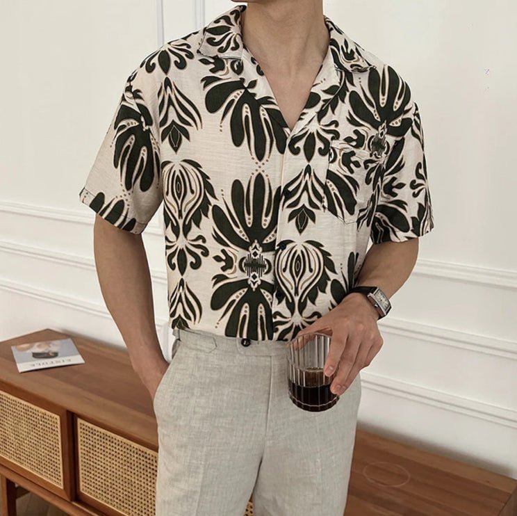 Wrinkle - Free loose short sleeve cuban shirt - Antonios