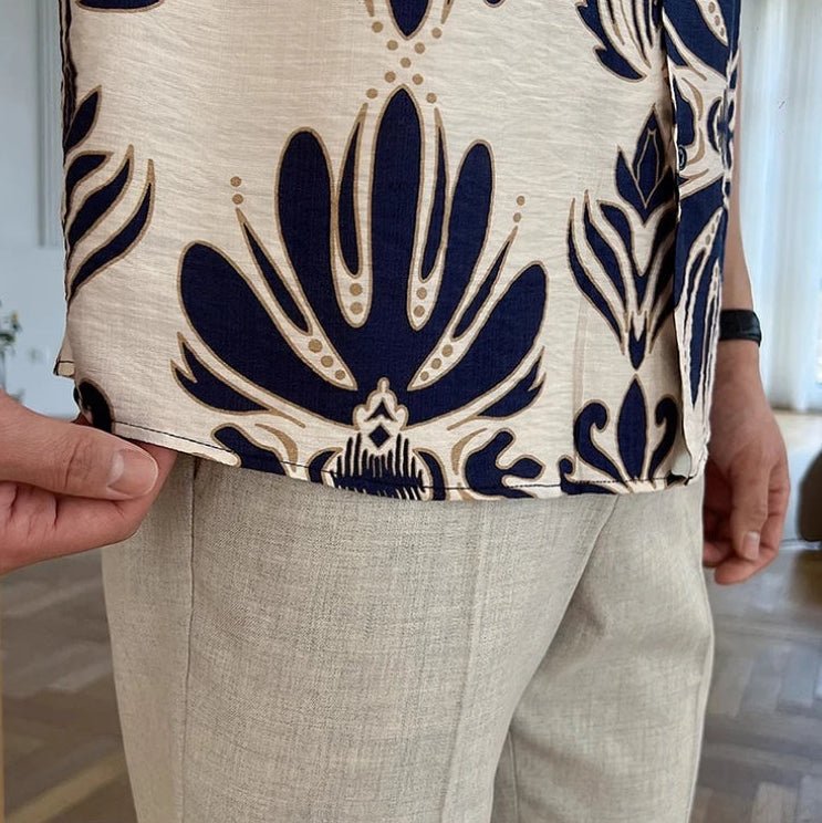 Wrinkle - Free loose short sleeve cuban shirt - Antonios