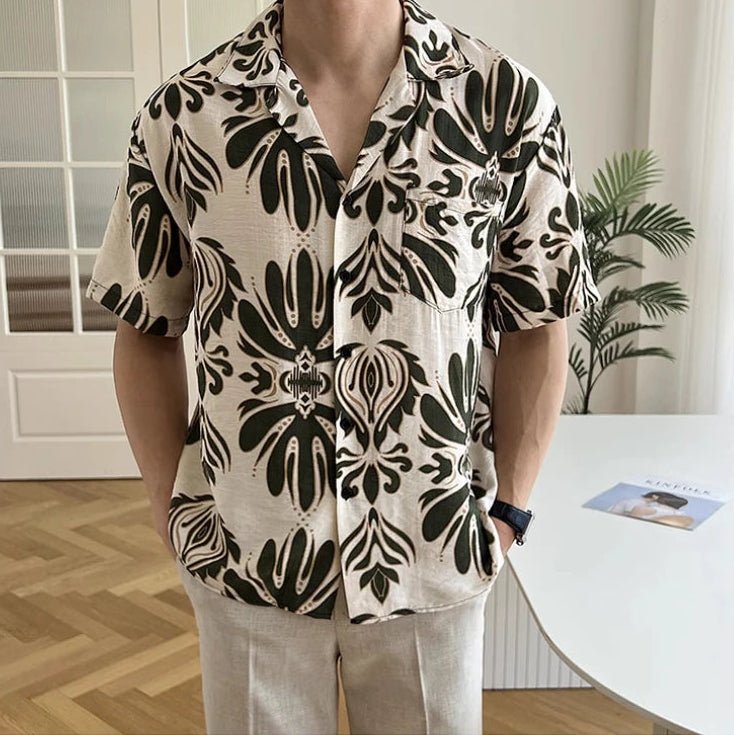 Wrinkle - Free loose short sleeve cuban shirt - Antonios