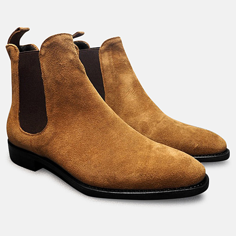 Antonios Suede Leather Boots Men with classic design, perfect for winter.
