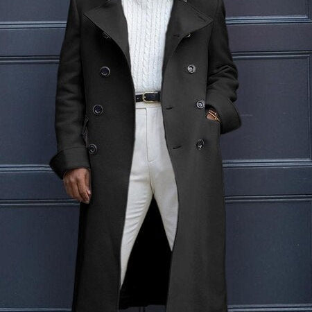 Antonios Autumn Solid Coat Men - elegant style, premium cotton, casual attire.