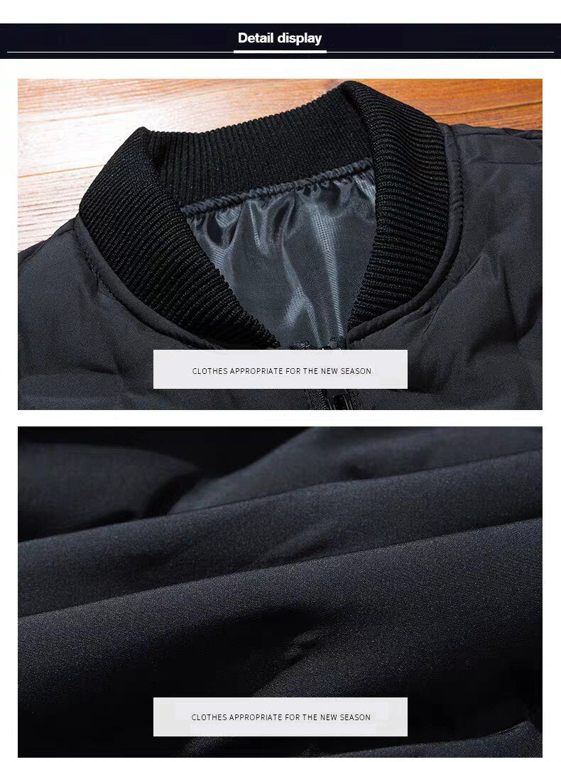 Antonios Bomber Jacket with black ribbed collar and sleek ecological suede leather.