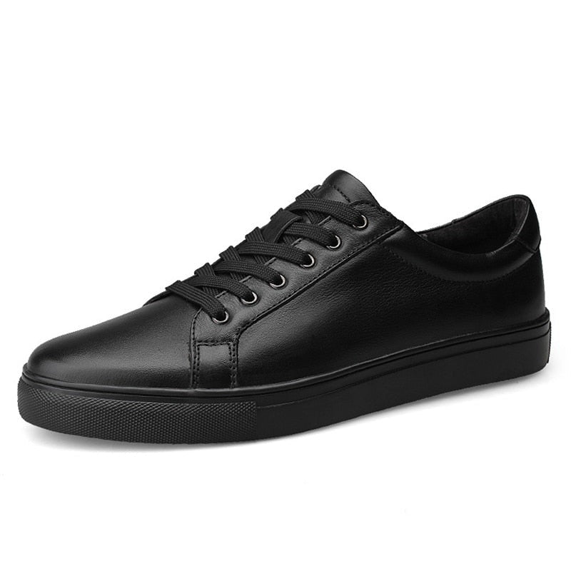 Antonios Casual Sneakers in black cow leather, breathable and elegant design.