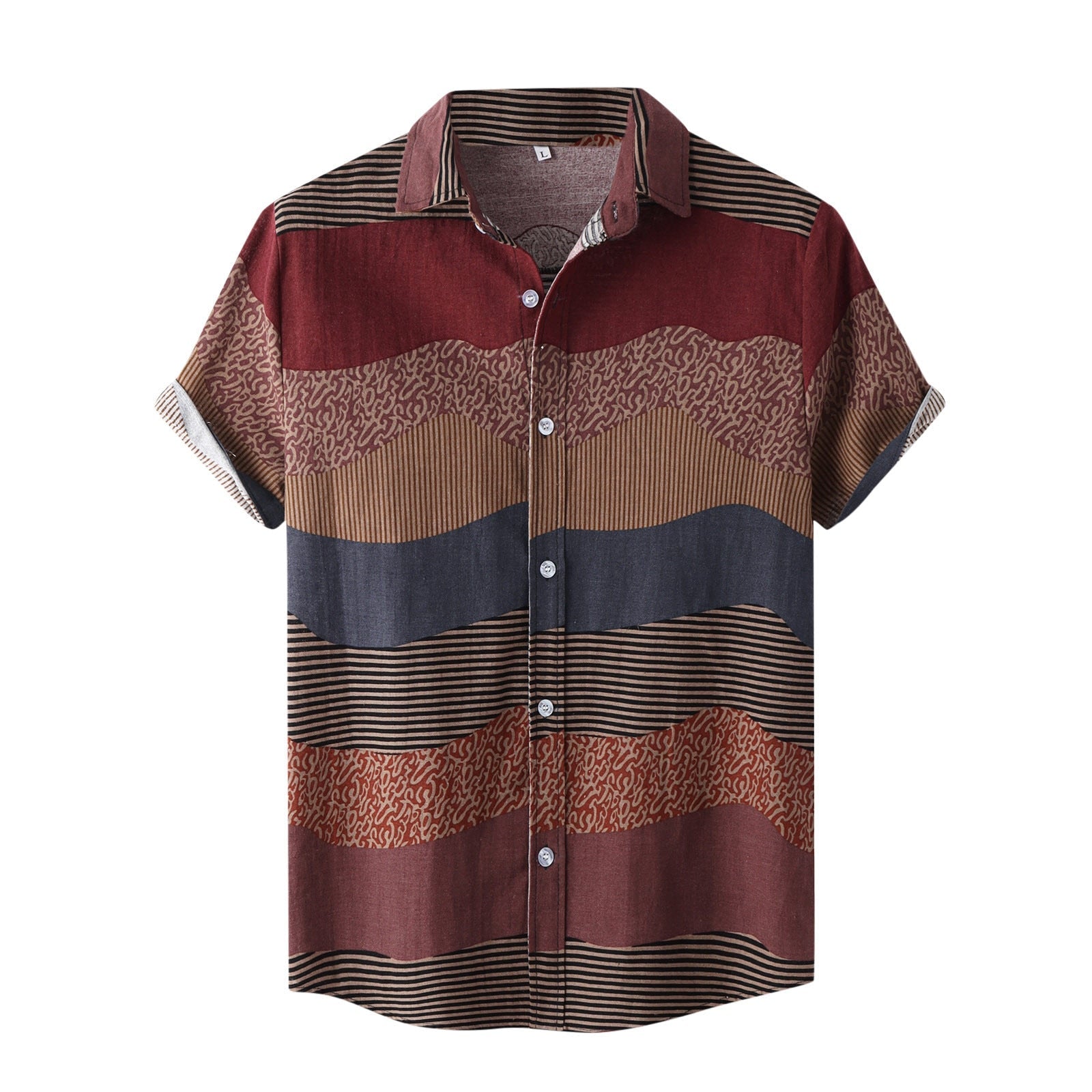 AntoniosClothing Vintage Summer Shirt, premium materials, striped pattern, smart casual, men's breathable summer top.