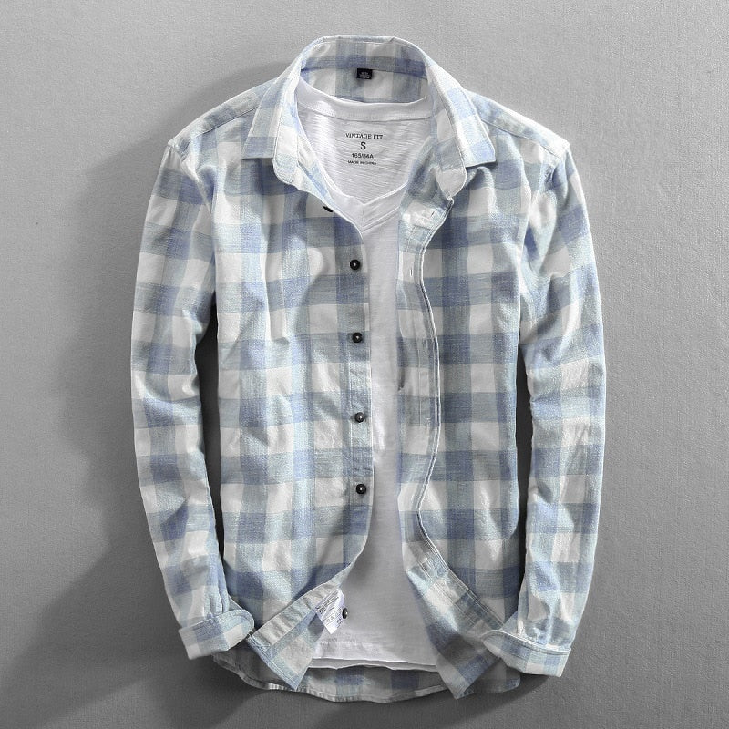 Maurice Casual Shirt, cotton-linen blend, stylish fit, solid pattern.