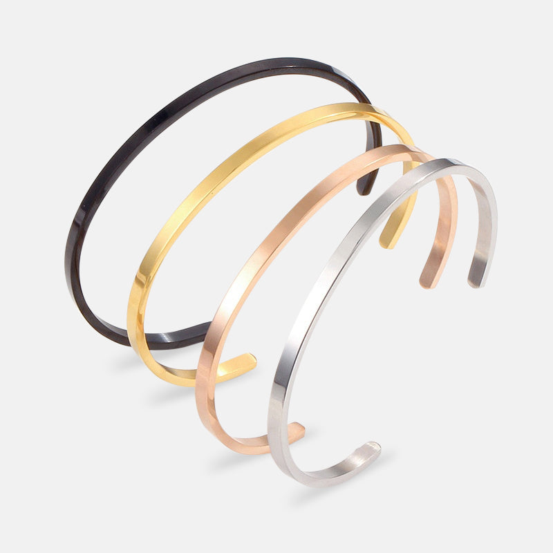 Antonios Minimalist Bracelet Men in stainless steel showcasing diverse colors.