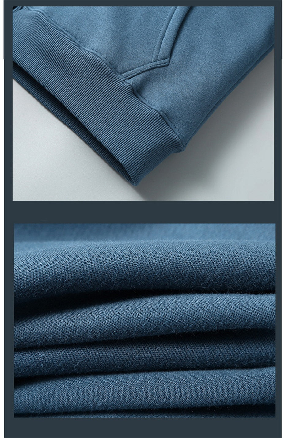 Stylish blue Antonios solid hooded jacket fabric details for men.