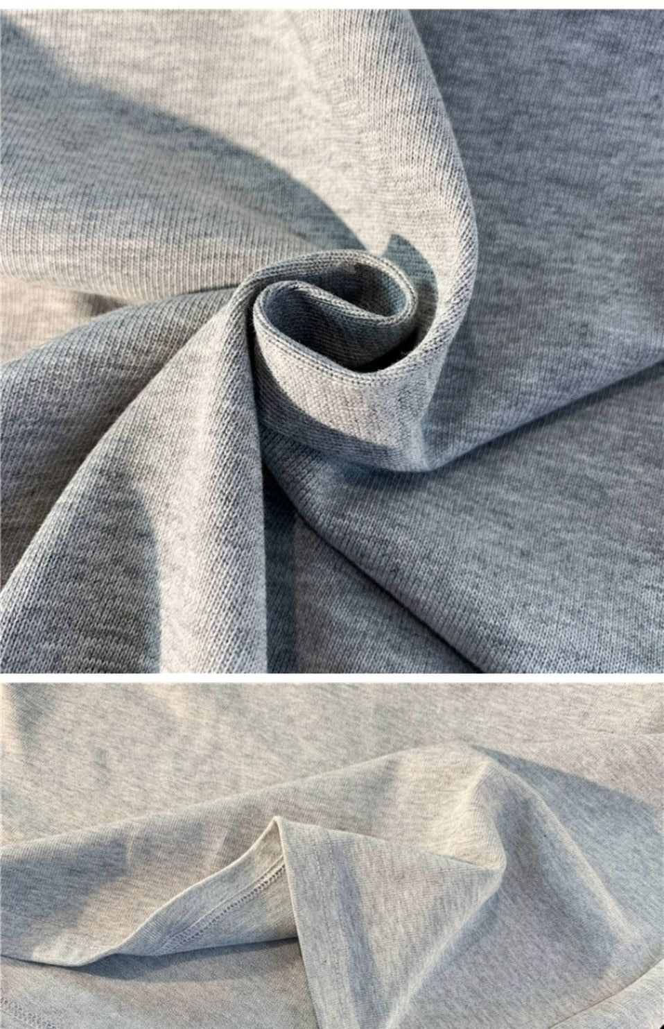 Close-up of Antonios Oversized Casual Cotton T-Shirt fabric showcasing its premium and breathable cotton texture.