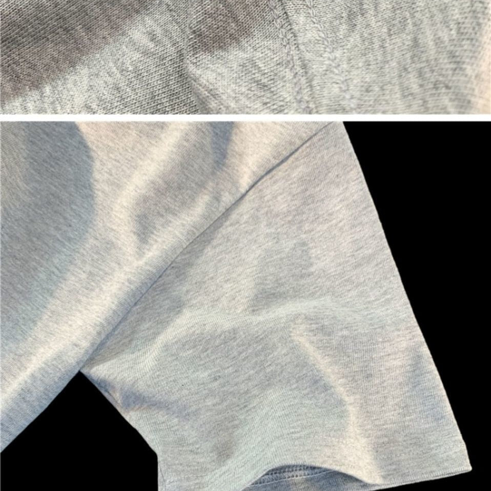 Antonios Oversized Casual Cotton T-Shirt fabric close-up showing soft, breathable cotton material.