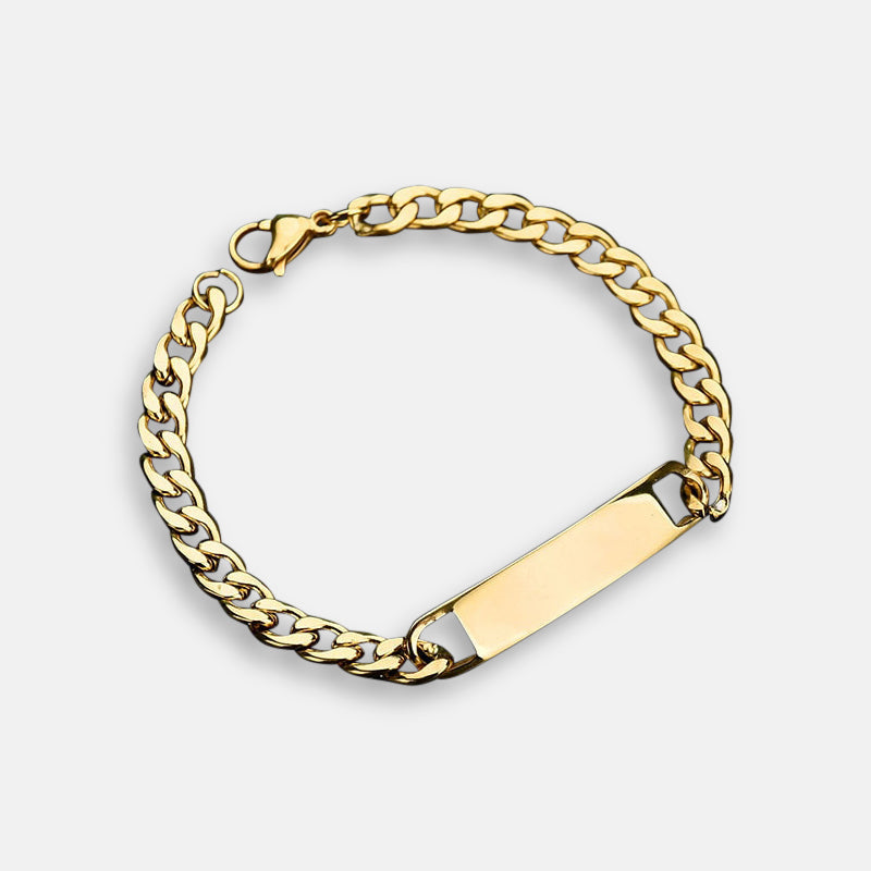 Men's Antonios Vanguard stainless steel bracelet with gold and silver matte finish.