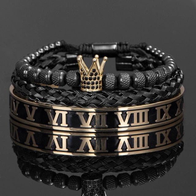 Antonios Crown Bracelet Set Men - Antonios
