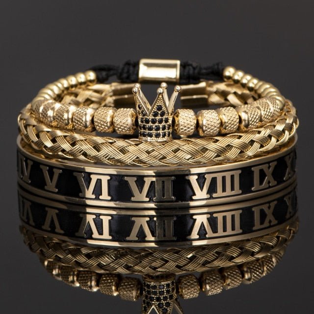 Antonios Crown Bracelet Set Men - Antonios