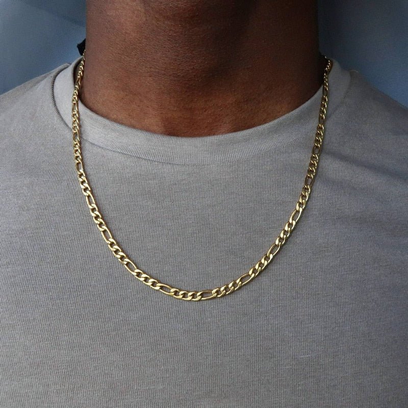Antonios Cuban Stainless Steel Necklace Men - Antonios