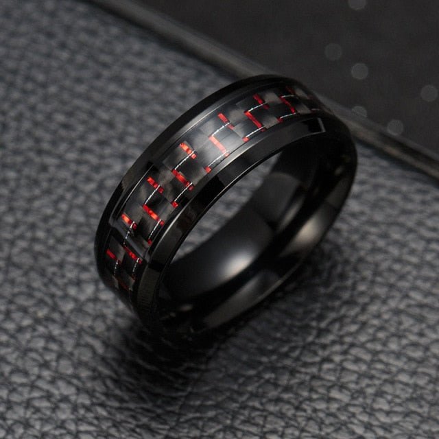 Antonios Fiber Stainless Steel Ring Men - Antonios