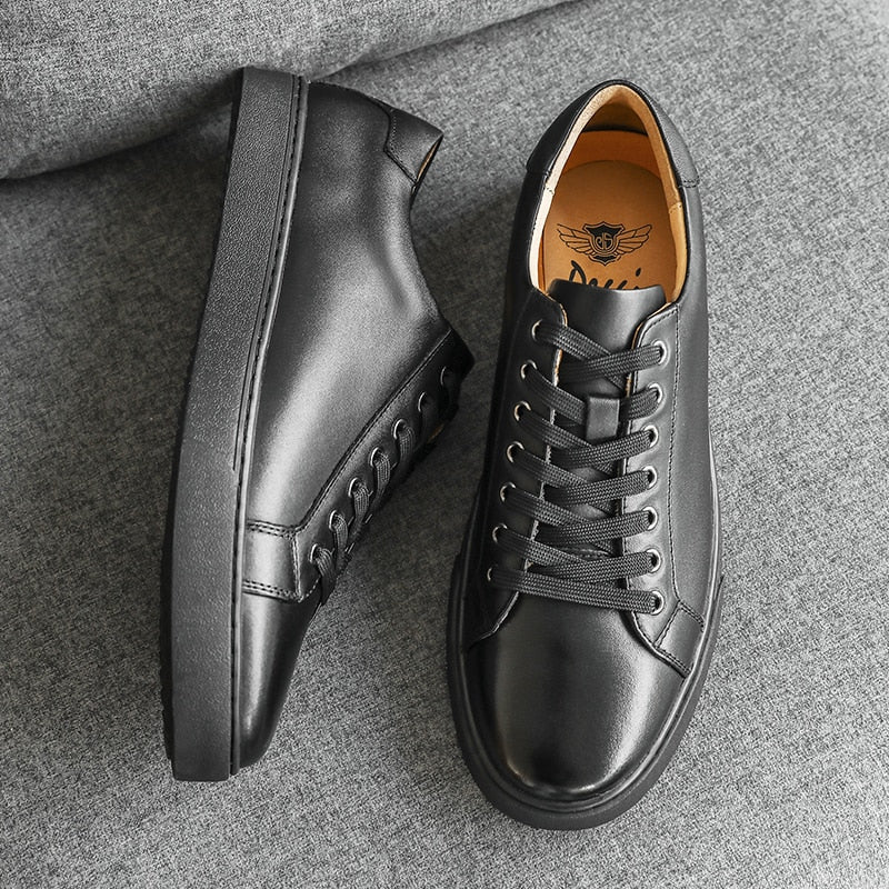 Antonios Genuine Leather Black Shoes - Antonios