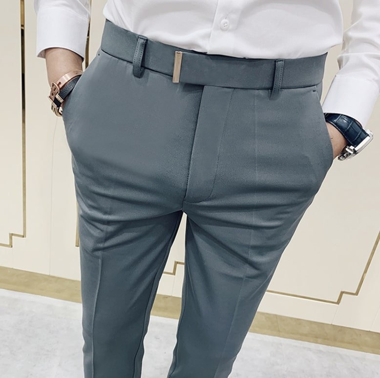 Antonios Gray Casual Outfit Pants - Antonios