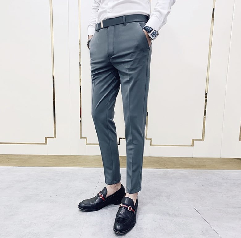 Antonios Gray Casual Outfit Pants - Antonios