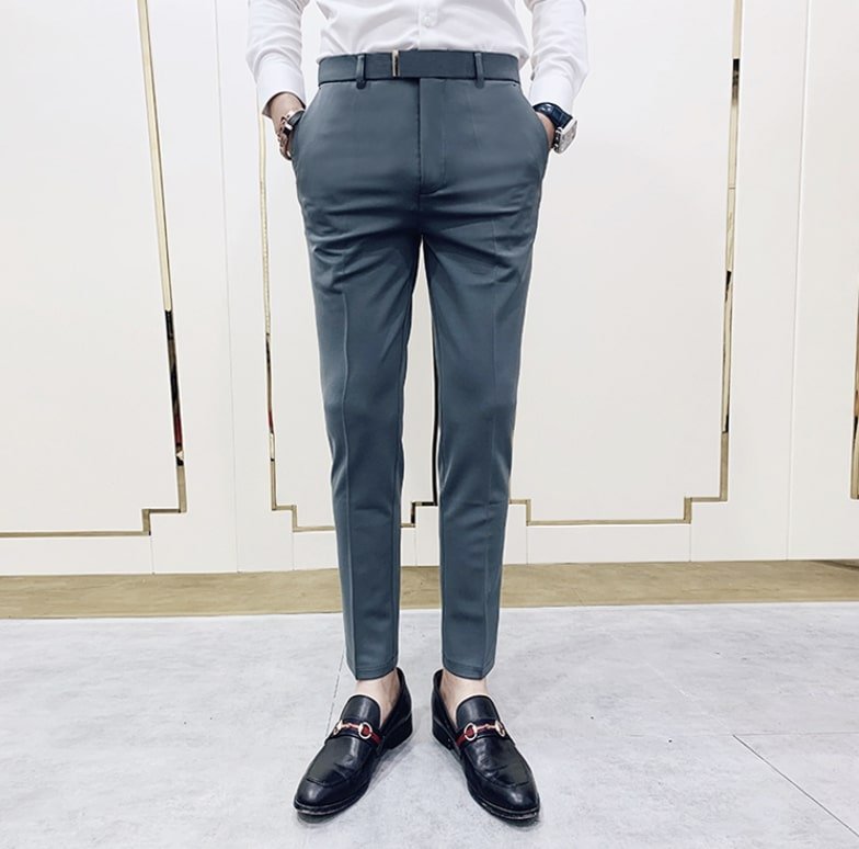 Antonios Gray Casual Outfit Pants - Antonios