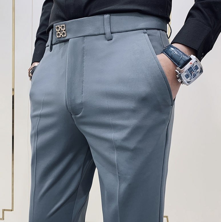 Antonios Gray Casual Outfit Pants - Antonios