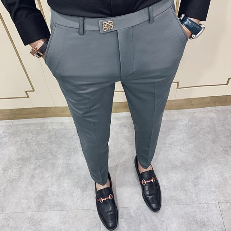 Antonios Gray Casual Outfit Pants - Antonios