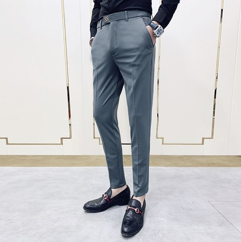 Antonios Gray Casual Outfit Pants - Antonios