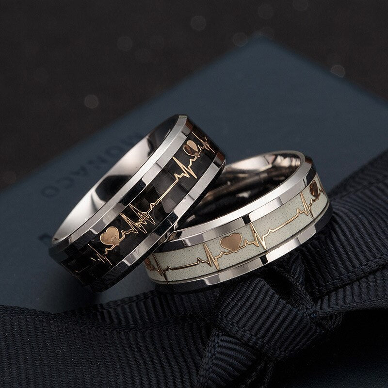 Antonios Heartbeat Ring Men - Antonios