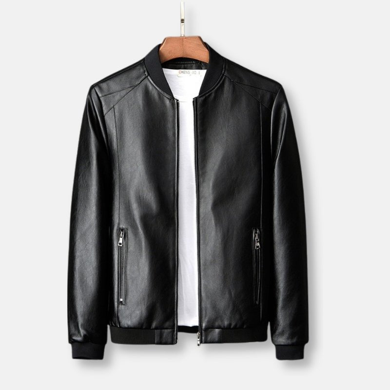 Antonios Leather Baseball Jacket - Antonios