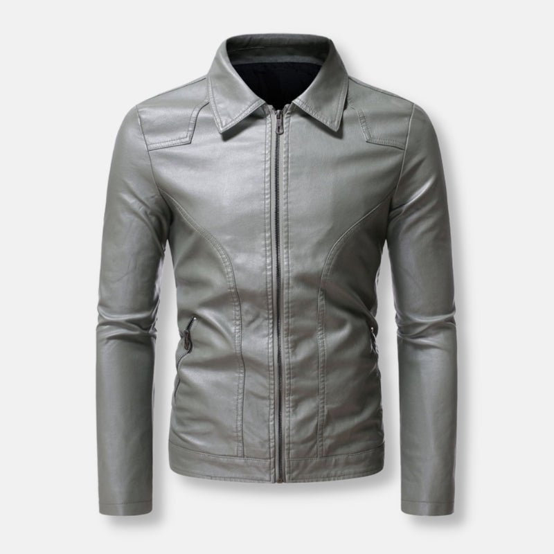 Antonios Loco Leather Slim Fit Jacket - Antonios
