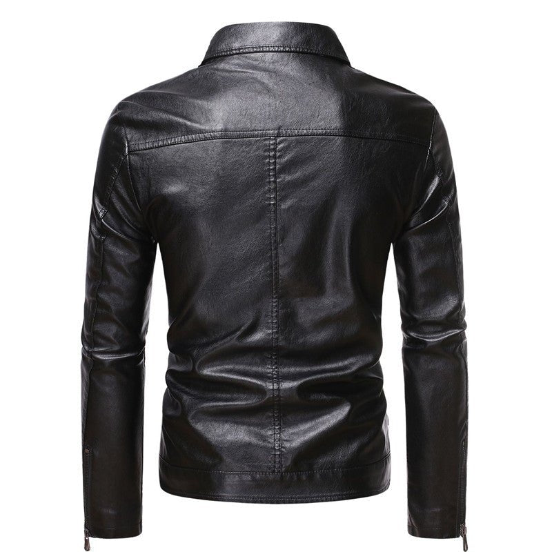Antonios Loco Leather Slim Fit Jacket - Antonios