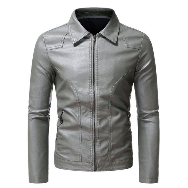 Antonios Loco Leather Slim Fit Jacket - Antonios