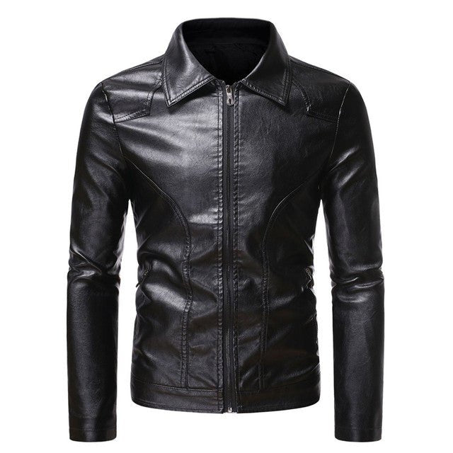 Antonios Loco Leather Slim Fit Jacket - Antonios