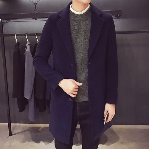 Antonios Long 3 Button Coat Men - Antonios
