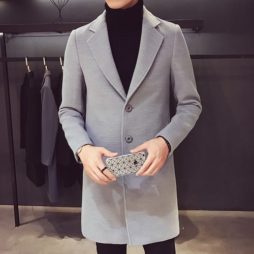 Antonios Long 3 Button Coat Men - Antonios