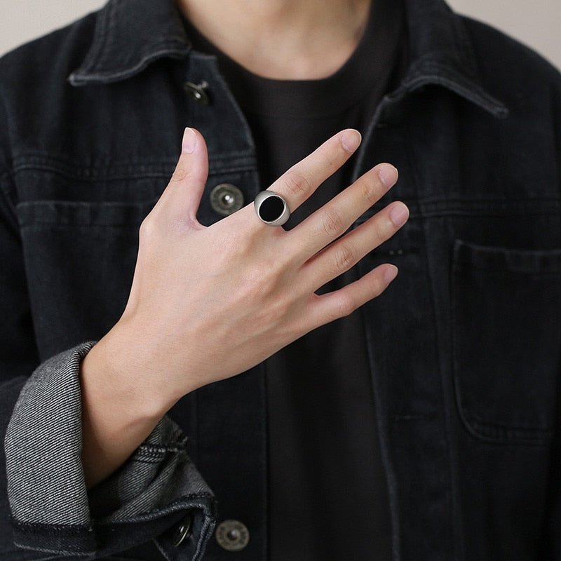 Antonios Modern Stainless Steel Ring Men - Antonios