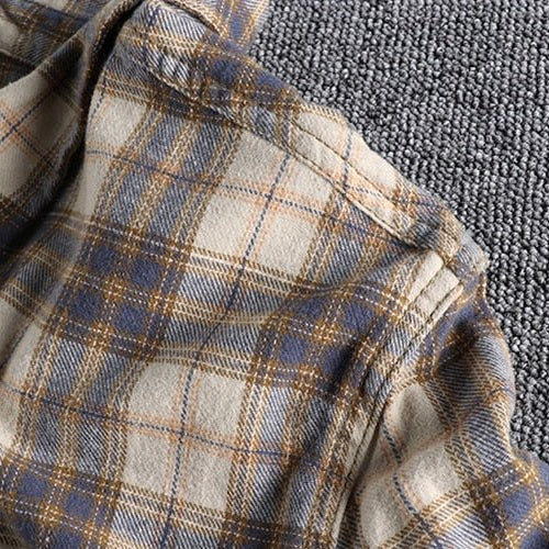 Antonios Retro Plaid Long Sleeve Shirt Men - Antonios