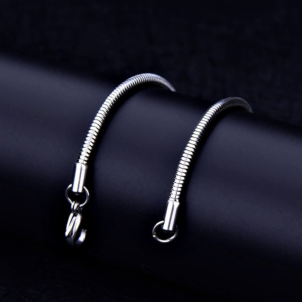 Antonios Snake Stainless Steel Bracelet Men - Antonios