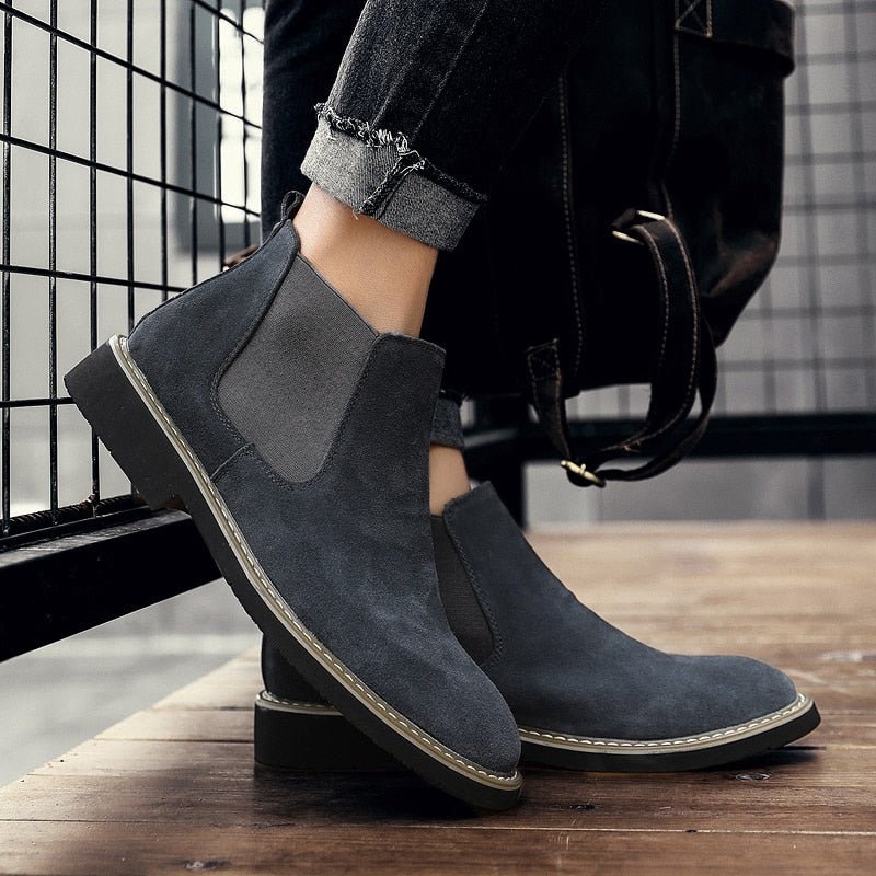 Antonios Suede Genuine Leather Boots Men - Antonios