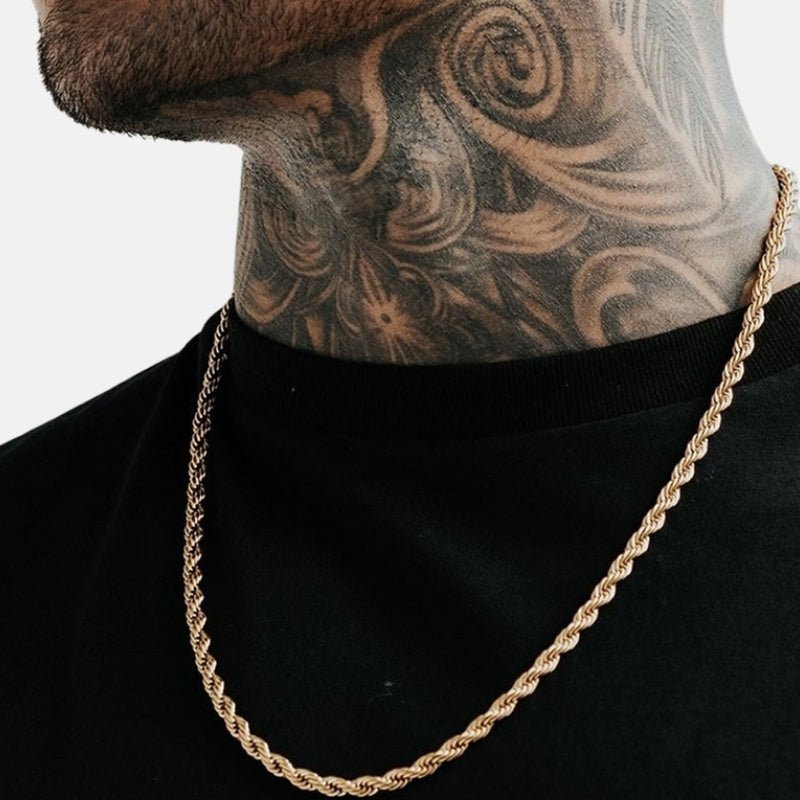 Antonios Twist Stainless Steel Necklace Men - Antonios