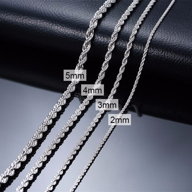Antonios Twist Stainless Steel Necklace Men - Antonios