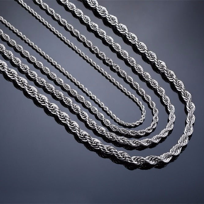 Antonios Twist Stainless Steel Necklace Men - Antonios