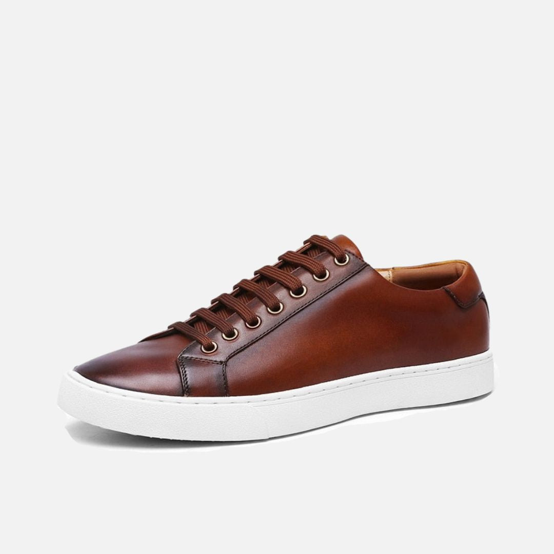 Antonios Genuine Leather brown shoes with a classic and contemporary design.