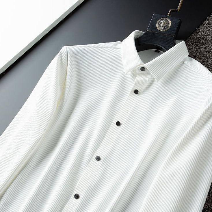 Business Casual Long - Sleeve Shirt with Turn - Down Collar - Antonios